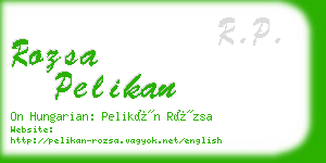 rozsa pelikan business card